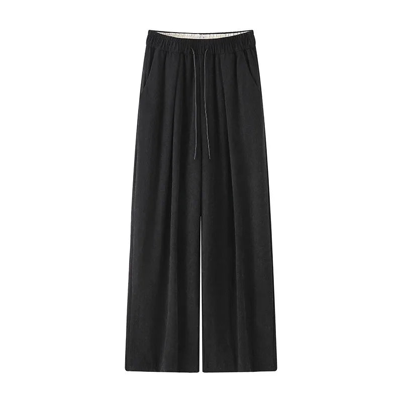 Baggy Sweatpants for Women Wide Pants Casual Women's Pants Korean Style High Waisted Sweatpants Woman Trousers Summer Ice Silk