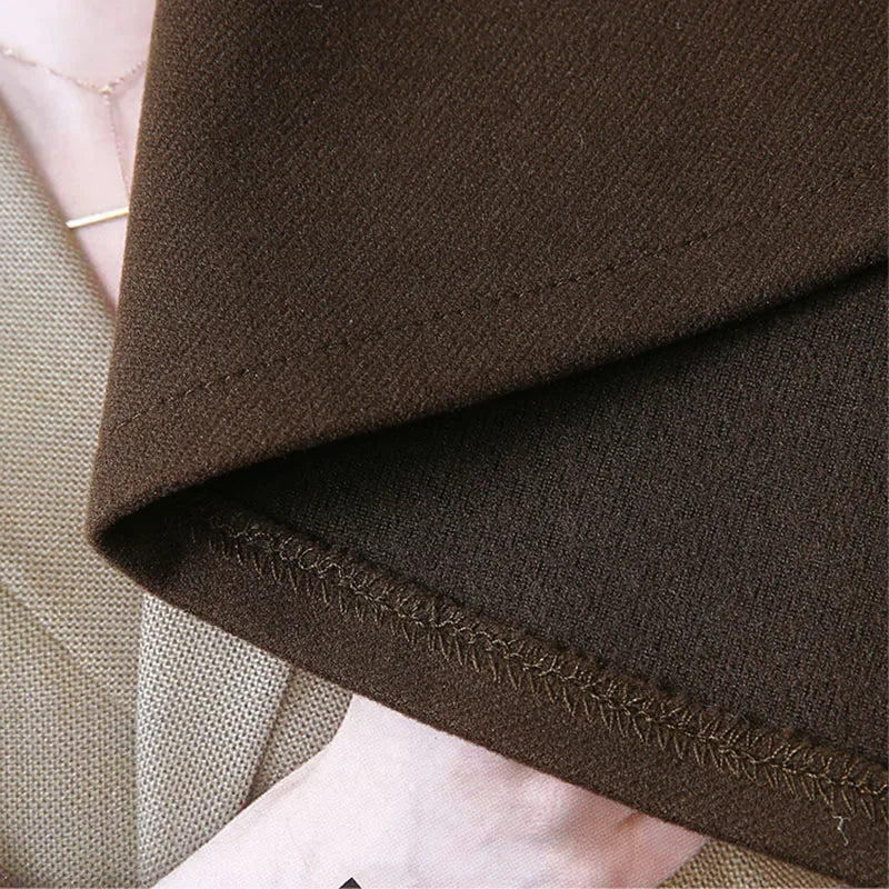 High Waist Woolen Skirt Women Long 2024 Autumn Winter Plus Size Women Clothing Elastic Waist A Line Brown Or Black Skirt Women